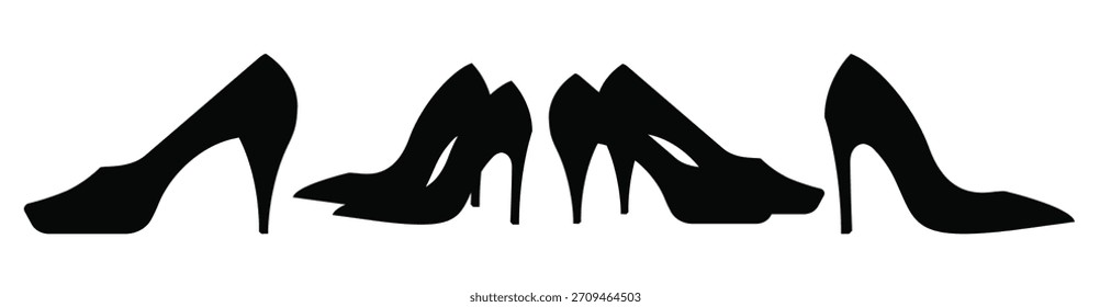 Conjunto de zapatos de dama Ilustración vectorial