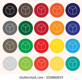 Set of ladybugs on 20 different backgrounds. Vector