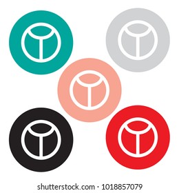 Set of ladybugs on different backgrounds. Vector