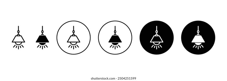 Set of Lamp icon collection with circle. Lamp symbol with white background. Vector Illustration.