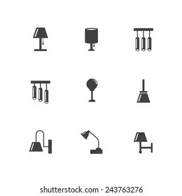 Set of Lamp Icons