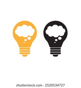 Set of Lamp Icons. Light Bulb Vector Icon. Idea Symbol.
