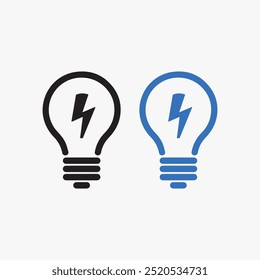 Set of Lamp Icons. Light Bulb Vector Icon. Idea Symbol.