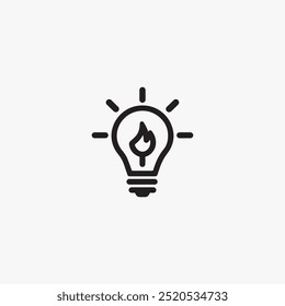 Set of Lamp Icons. Light Bulb Vector Icon. Idea Symbol.