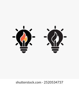 Set of Lamp Icons. Light Bulb Vector Icon. Idea Symbol.