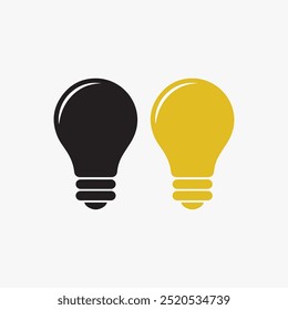 Set of Lamp Icons. Light Bulb Vector Icon. Idea Symbol.