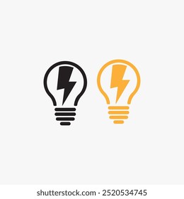 Set of Lamp Icons. Light Bulb Vector Icon. Idea Symbol.