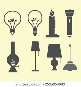 Set of lamps and other lighting equipment