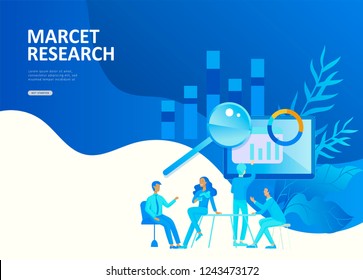 Set Landing page template people business app, marcet research, merger, focus group research and earnings growth, start up and solution. Vector illustration concept website mobile development