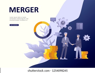 Set Landing page template people develop, business app, winners cup, financial consultant research, cooming soon start up and solution. Vector illustration concept website mobile development