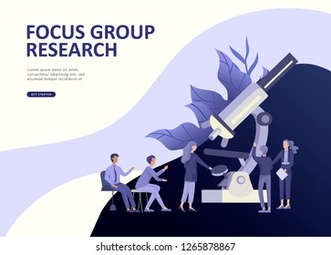 Set Landing page template people develop, business app, winners cup, financial consultant research, cooming soon start up and solution. Vector illustration concept website mobile development