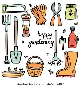 Set of landscaping Related Vector Line Icons. Includes such Icons as plants, horticulture, lawn, trees, gardening and other