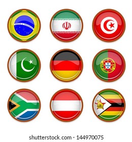 set of language icon, vector