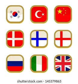 set of language icon, vector