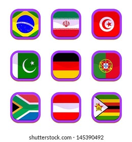 set of language icon, vector