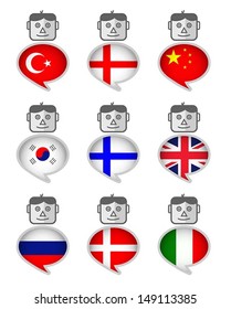 set of language icon, vector 