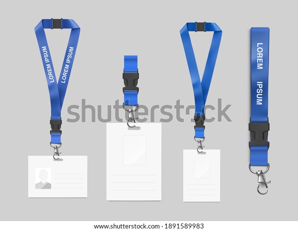 Set Lanyard Badge Vector Illustration Ready Stock Vector (Royalty Free ...