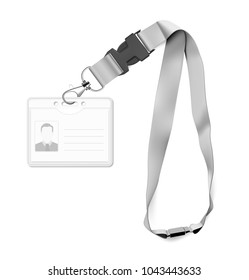 Set Lanyard Id Card Vector Illustration Stock Vector (Royalty Free ...