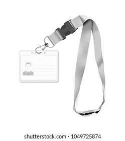 Set Lanyard Id Card Vector Illustration Stock Vector (Royalty Free ...