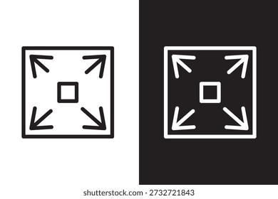 Set of Large capacity icon. video full screen size line icon. extend screen sign. capacity icon filled flat sign concept for web design.