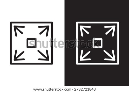 Set of Large capacity icon. video full screen size line icon. extend screen sign. capacity icon filled flat sign concept for web design.