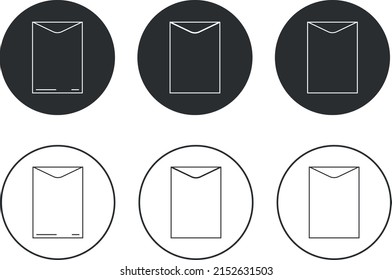 Set Of Large Envelope Icons. Envelope Line Icon For Web And Print Isolated On White Background.