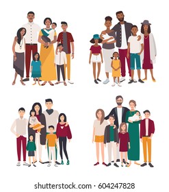 modern indian family clipart