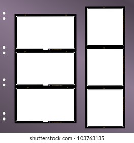 set of  large format negatives, photo frames,vector