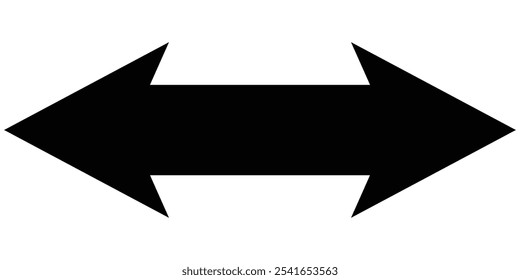 set of large size  long black arrow. big black  long arrow icon in isolate background eps 10.