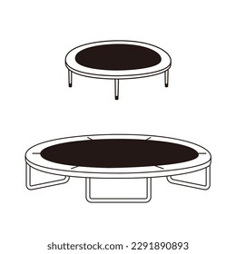 Set of large and small home trampolines 1 color.