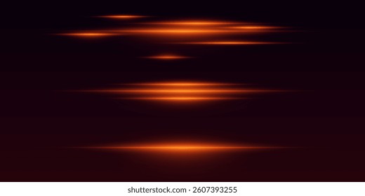 Set of laser beams and lines. Speed ​​of laser horizontal effects.