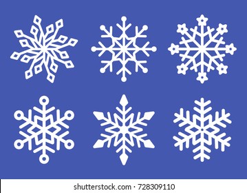 Stencil Design Set Christmas Snowflakes Laser Stock Vector (Royalty ...