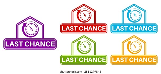 set last day badge icon. Calendar date Reminder design labels template vector illustration