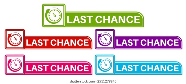 set last day badge icon. Calendar date Reminder design labels template vector illustration