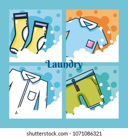 Set of laundry clothes