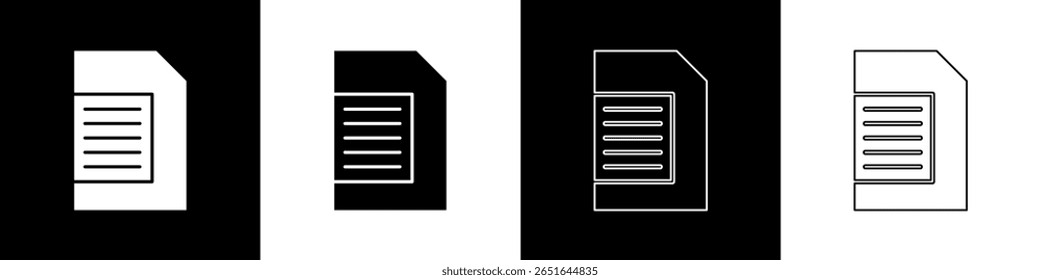 Set Laundry detergent for automatic wash machine icon isolated on black and white background.  Vector