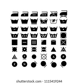 Set of laundry dry icons