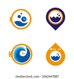 A set of laundry icons