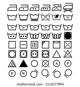Set of laundry icons