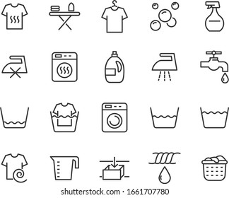 set of laundry icons, clean, housekeeping