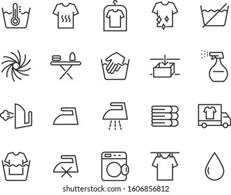 set of laundry icons, cleaning, washer, housework, service