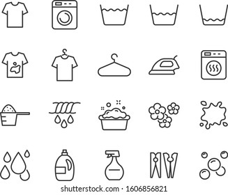 set of laundry icons, cleaning, washer, housework, service