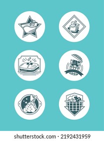 set of laundry related design