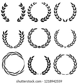 Set Laurel wreath. 