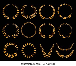 Set Laurel wreath. 