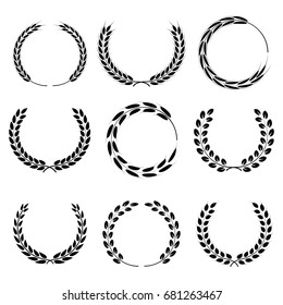 Set Laurel wreath. 