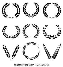 Set Laurel wreath. 