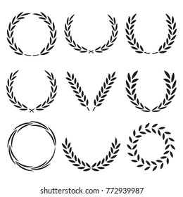 Set Laurel wreath. 