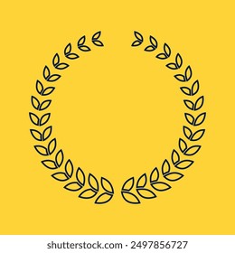 Set of Laurel wreath symbol Collection. Vector Illustration.