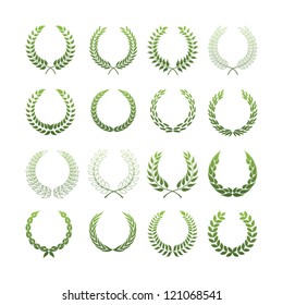 set of laurel wreaths